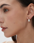 Oval Pearl Earrings