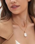 Square Pearl Beaded Necklace